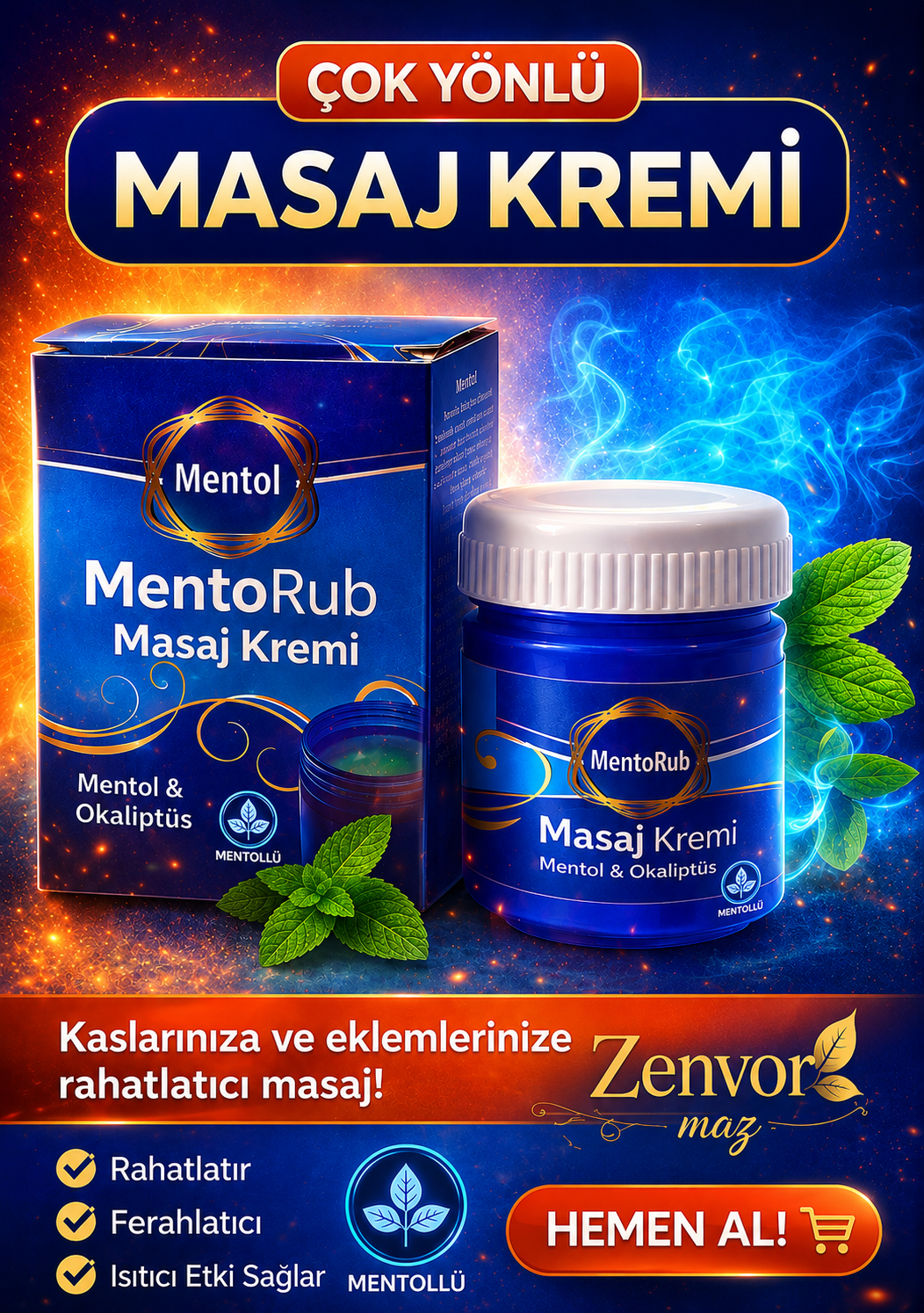 Mentollü Ferahlatıcı Masaj Kremi