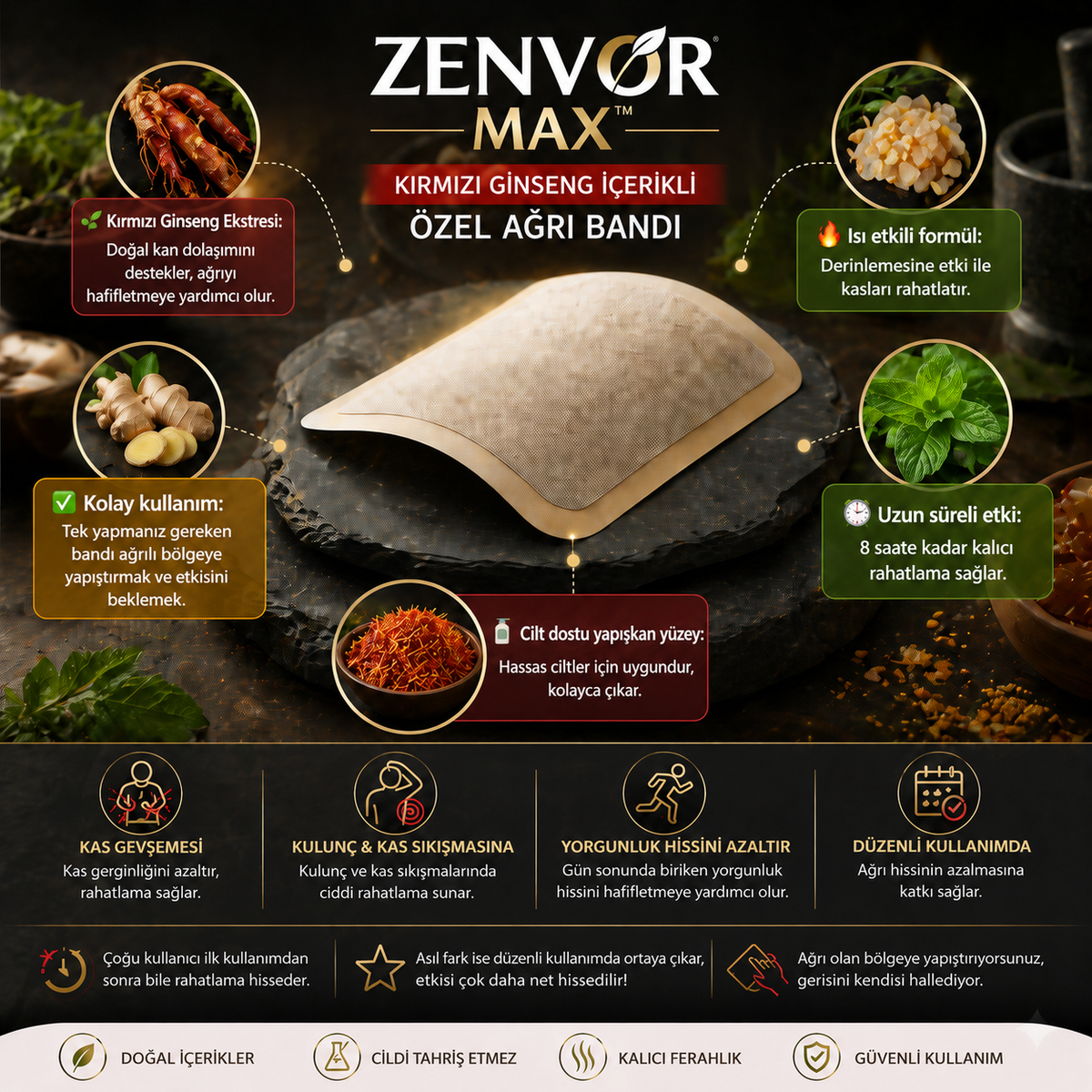 Zenvor Max™ Premium Ağrı Bandı